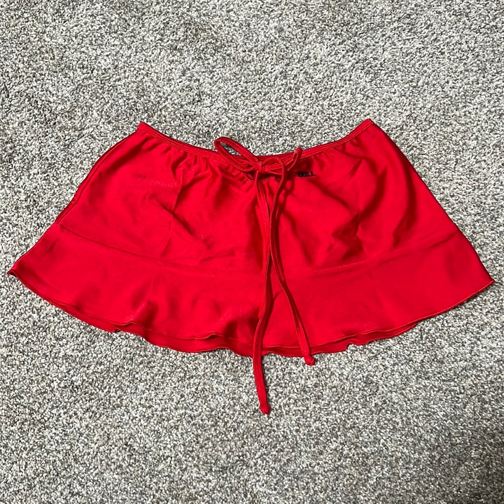 Doll Swimwear Red Skirt Cove-Up Medium